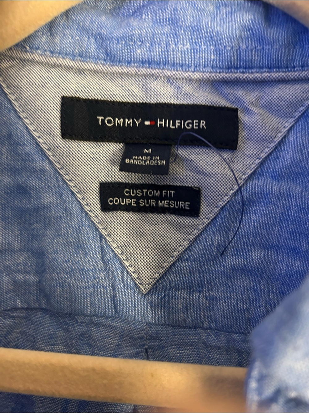 Tommy Hilfiger Men's Light Blue Denim Shirt - Custom Fit